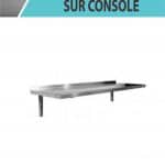 Étagère simple sur console en tube carré 350 x 1400