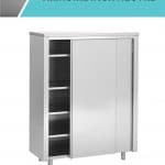 Armoire inox neutre 2 portes coulissantes 1600 x 700 x 1800