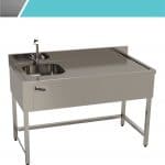 Tables du chef avec bac à gauche 1400